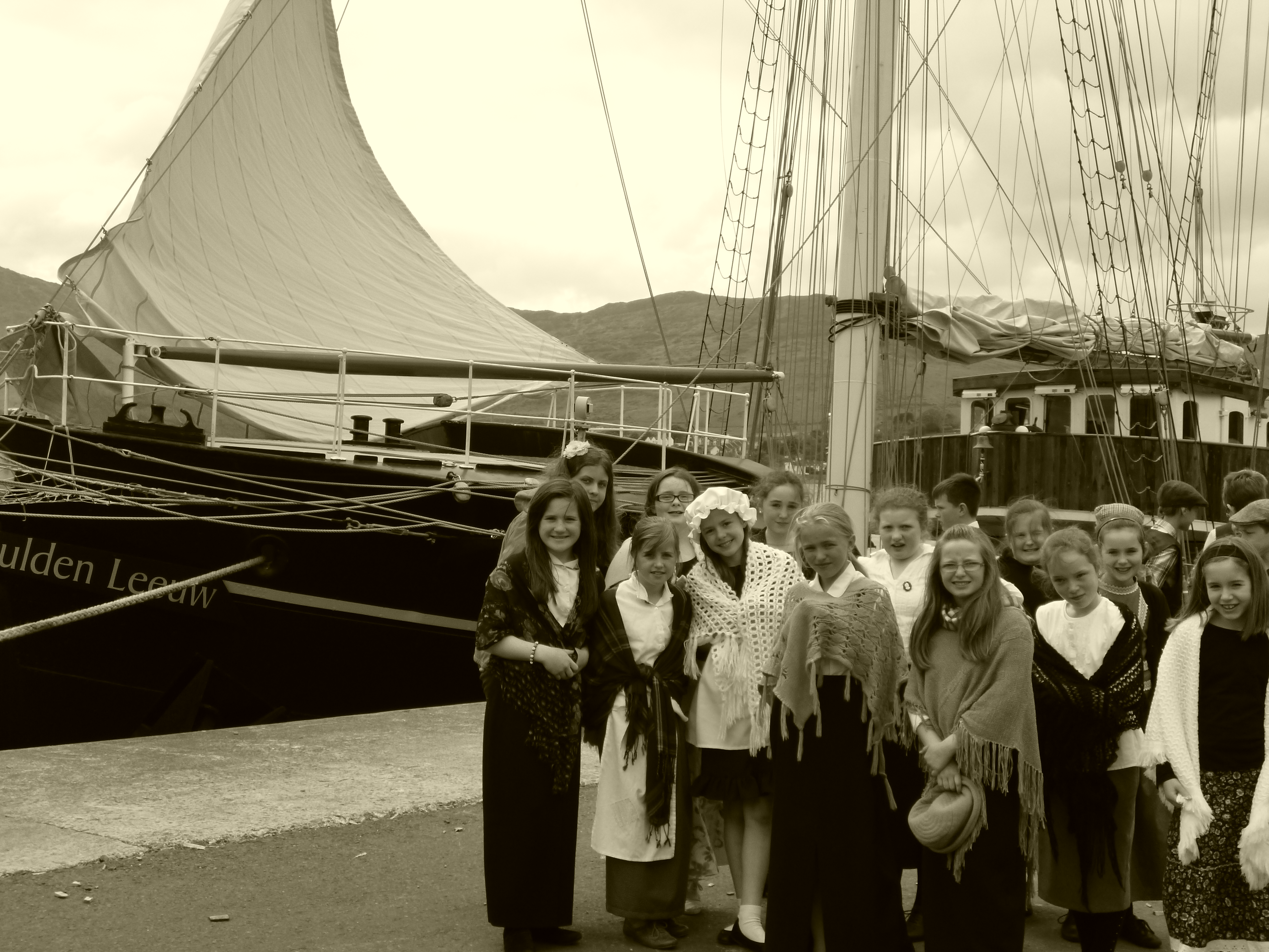 Emigration event in Warrenpoint aboard the Gulden Leeuw