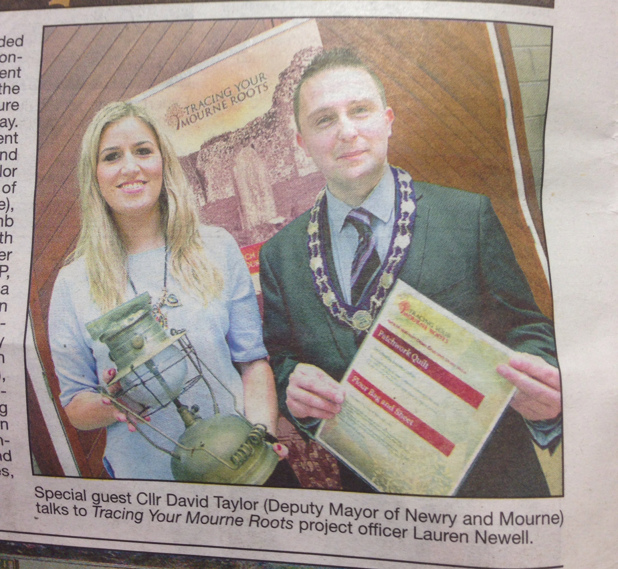 Article in Mourne Observer about event which TYMR attended and created a slideshow for in March 2014