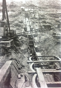 Dam cut off trench during construction