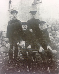 The Silent Valley police squad 1926. Seated is Sergeant William Bullick and Constable Lawless